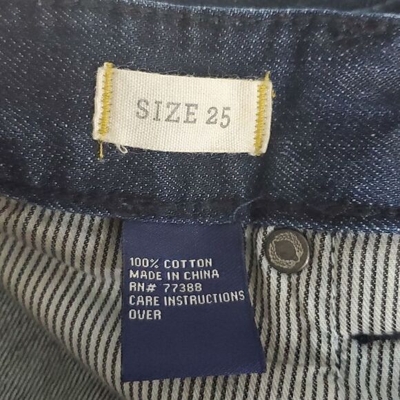 Madewell Denim Cut Off Jean Shorts Dark Wash Size 25 - Picture 6 of 8